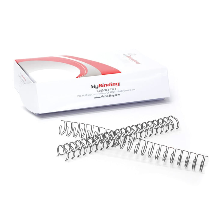 Gray 5/8" 2:1 Pitch Twin Loop Wire - 50pk