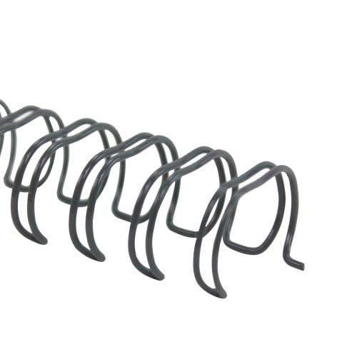 Gray 7/16" 3:1 Pitch Twin Loop Wire - 100pk