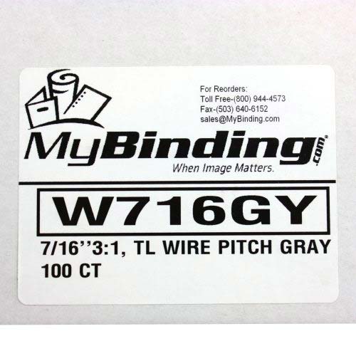 Gray 7/16" 3:1 Pitch Twin Loop Wire - 100pk