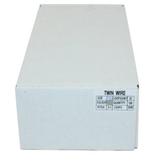 Gray 9/16" 3:1 Pitch Twin Loop Wire - 100pk