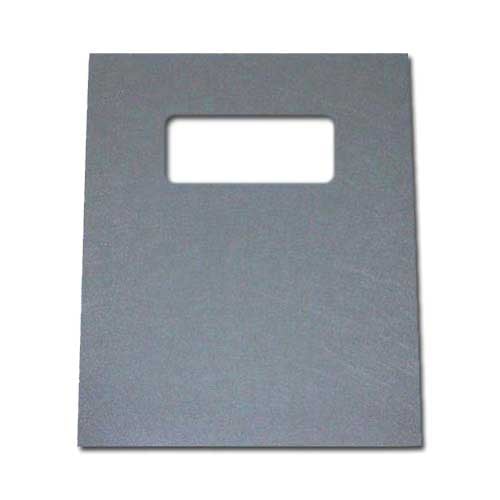 16mil Gray Leather Grain Poly 8.75" x 11.25" Covers With Windows (50 sets)