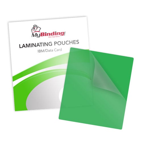 Green 10mil IBM Data Laminating Pouches - 100pk