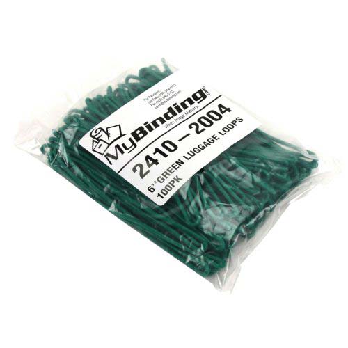 Green 6" Plastic Luggage Loops - 100pk