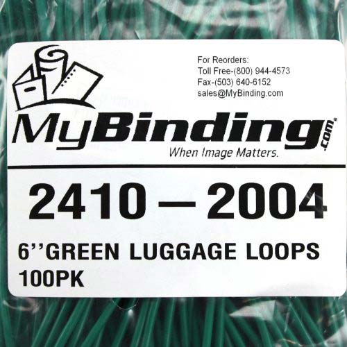 Green 6" Plastic Luggage Loops - 100pk