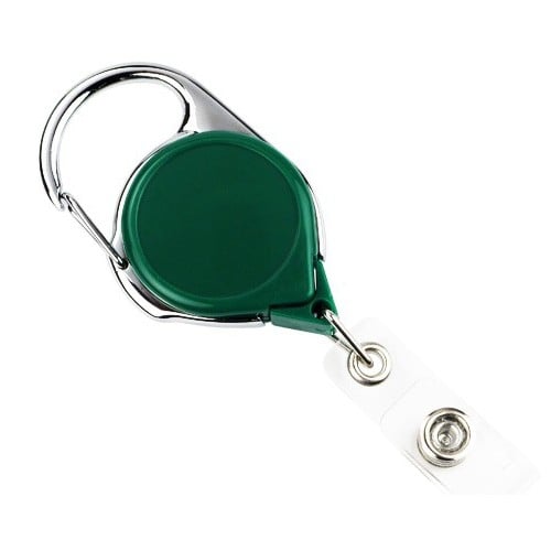 Carabiner Badge Reels with Clear Vinyl Strap