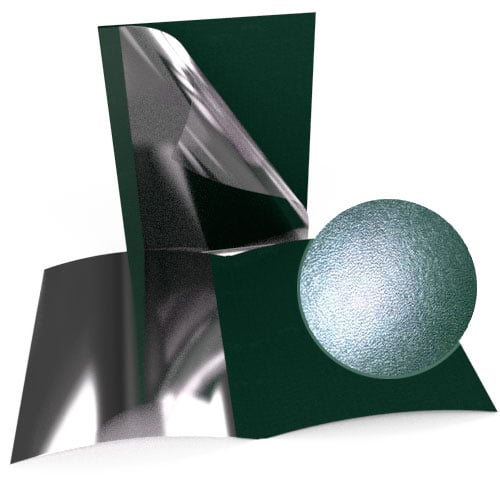 3/4" Green Leatherette Regency Clear Front Thermal Covers - 100pk
