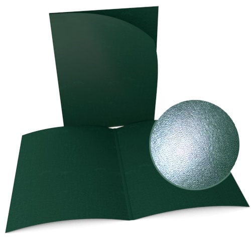 5/8" Green Leatherette Regency Clear Front Thermal Covers - 100pk