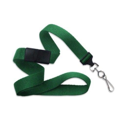 Green Microweave Break-Away Lanyard with NPS Swivel Hook - 100pk