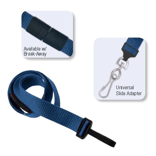 Green Microweave Break-Away Lanyard with Wide Plastic Hook  - 100pk