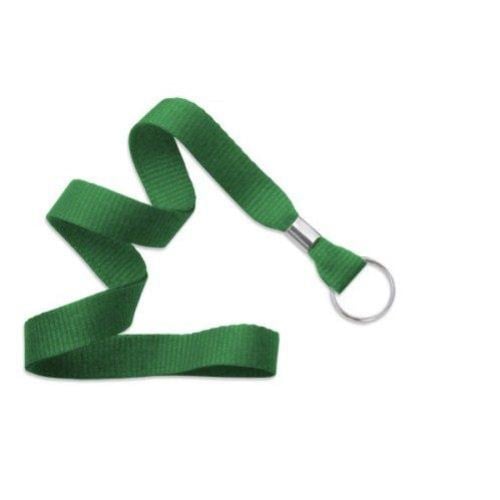 Green Microweave Lanyard with NPS Split Ring - 100pk
