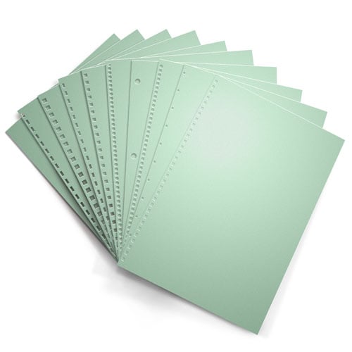 Pastel Green 20lb Punched Binding Paper - 500 Sheets