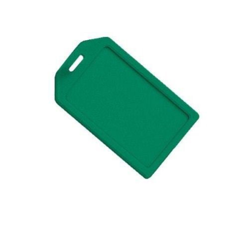 Green Rigid Plastic Heavy Duty Luggage Tag Holders - 100pk