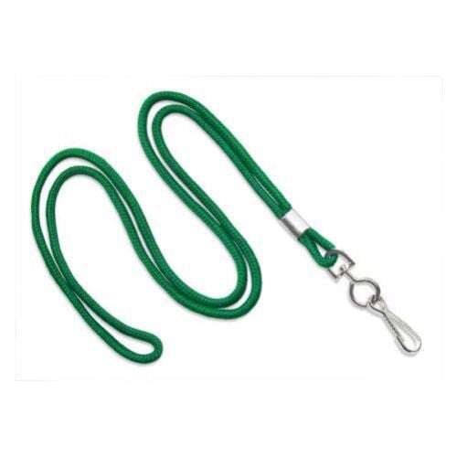 Green Round Braid Lanyard with NPS Swivel Hook - 100pk