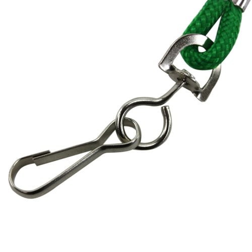 Green Round Braid Lanyard with NPS Swivel Hook - 100pk