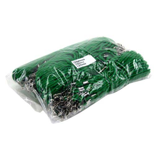 Green Round Braid Lanyard with NPS Swivel Hook - 100pk