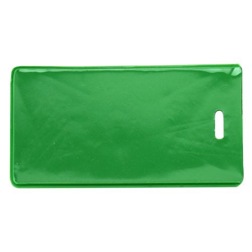 Green Semi-Rigid Vinyl Luggage Tag Holders - 100pk