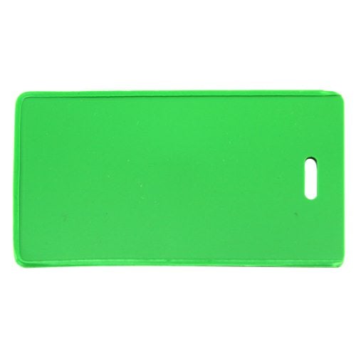 Green Semi-Rigid Vinyl Luggage Tag Holders - 100pk