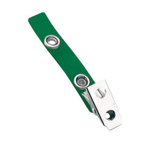 Green Vinyl Straps with 2-Hole Smooth Face Clips - 100pk