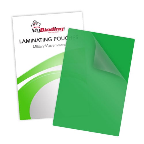 Green 10mil Military Laminating Pouches - 100pk