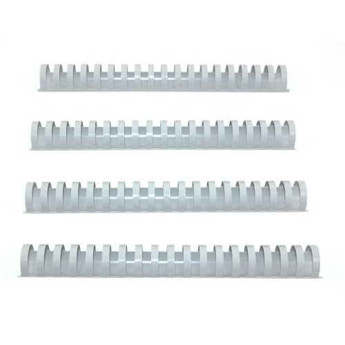 1-1/8" Grey Plastic Binding Combs - 50pk