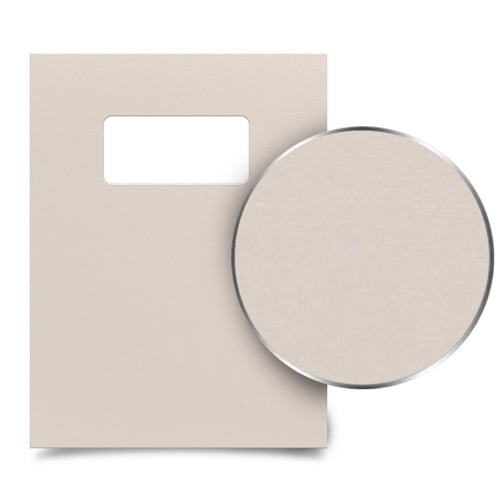 Light Gray 9" x 11" Card Stock Covers with Windows - 100 Sets