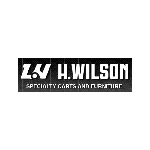 H. Wilson WT34GYE-B Gray 34" High Tuffy Utility A/V Cart (3-Shelf Black Legs)
