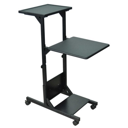 H. Wilson WPS3 Mobile Presentation Station /Projector Stand with Adjustable Shelf