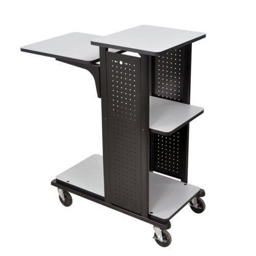 H. Wilson WPS4HD Mobile Presentation Station with 4 Shelves and Heavy Duty Casters (No Outlet)