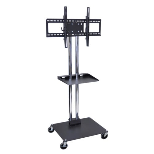 H. Wilson WPSMS62SCH-4 37"- 60" LCD TV Mount Mobile Stand with Shelf (65" High)
