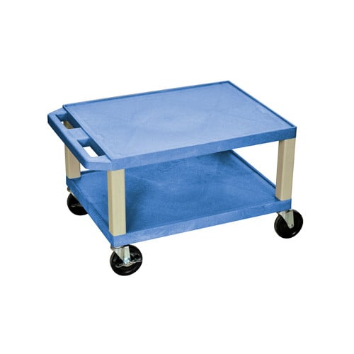 H. Wilson 16" High Tuffy Utility A/V Cart (2-Shelf Putty Legs)