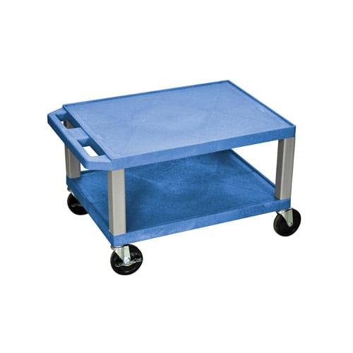 H. Wilson 16" High Tuffy Utility A/V Cart (2-Shelf Nickel Legs)