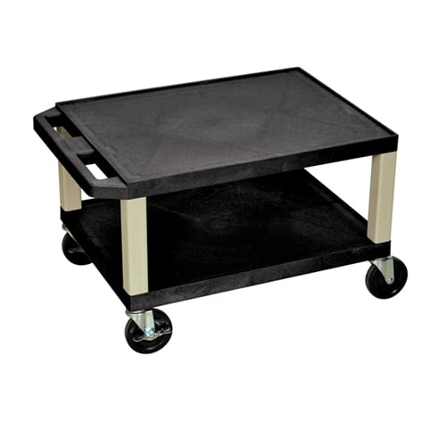 H. Wilson 16" High Tuffy Utility A/V Cart (2-Shelf Putty Legs)