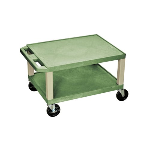 H. Wilson 16" High Tuffy Utility A/V Cart (2-Shelf Putty Legs)