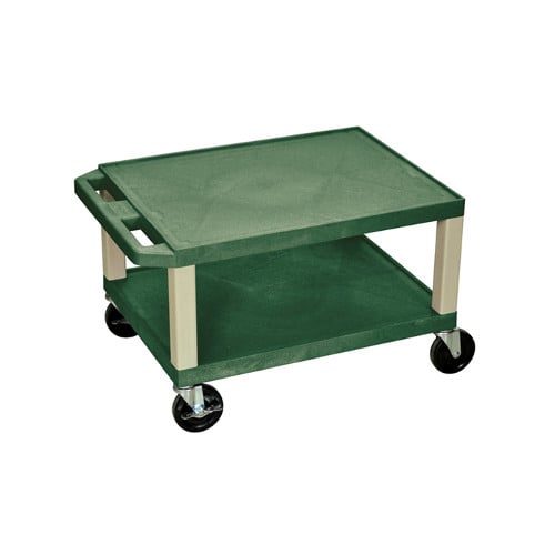 H. Wilson 16" High Tuffy Utility A/V Cart (2-Shelf Putty Legs)