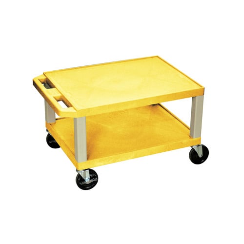 H. Wilson 16" High Tuffy Utility A/V Cart (2-Shelf Putty Legs)