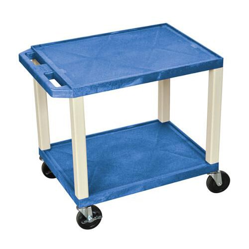H. Wilson 24.5" High Tuffy Utility A/V Cart (2-Shelf Putty Legs)