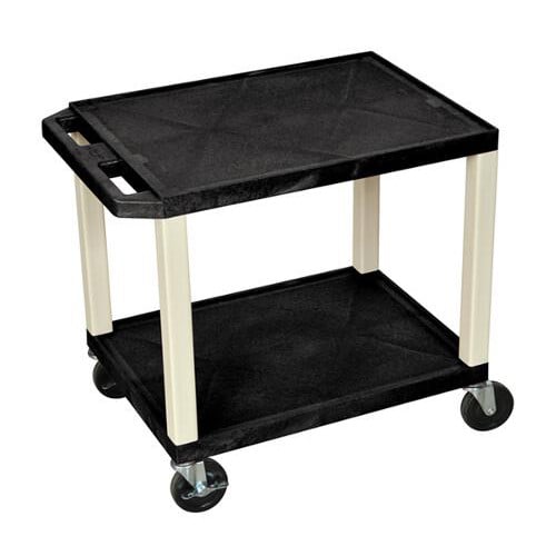 H. Wilson 24.5" High Tuffy Utility A/V Cart (2-Shelf Putty Legs)