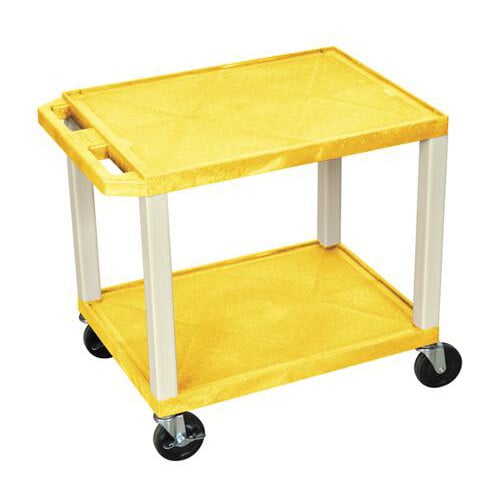 H. Wilson 24.5" High Tuffy Utility A/V Cart (2-Shelf Putty Legs)