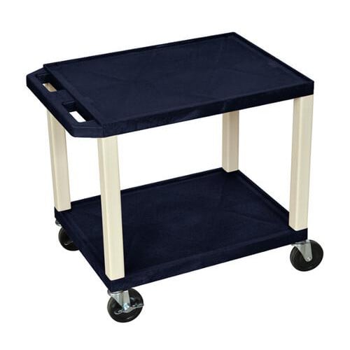 H. Wilson 24.5" High Tuffy Utility A/V Cart (2-Shelf Putty Legs)