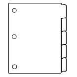 Half Size Tab Dividers (Pack of 24) - Clearance Sale