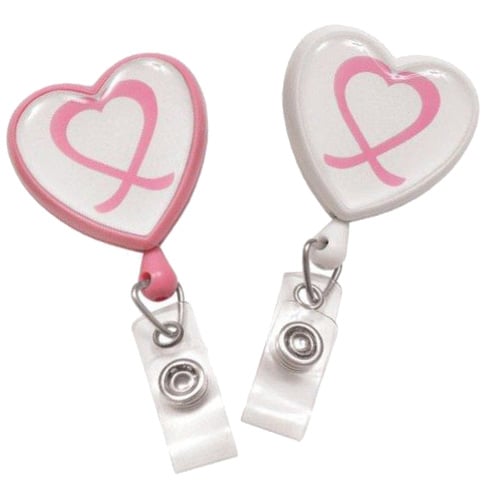 Heart Shaped Awareness Badge Reel - 25pk