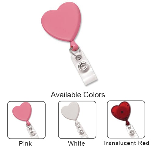 Heart-Shaped Badge Reels