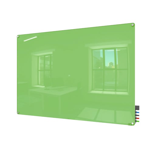 Ghent Green Harmony Magnetic Glass Markerboard - Radius Corners