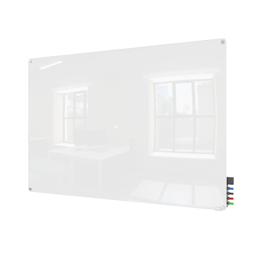 Ghent White Harmony Magnetic Glass Markerboard - Radius Corners