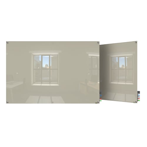Ghent Gray Harmony Magnetic Glass Markerboard - Square Corners