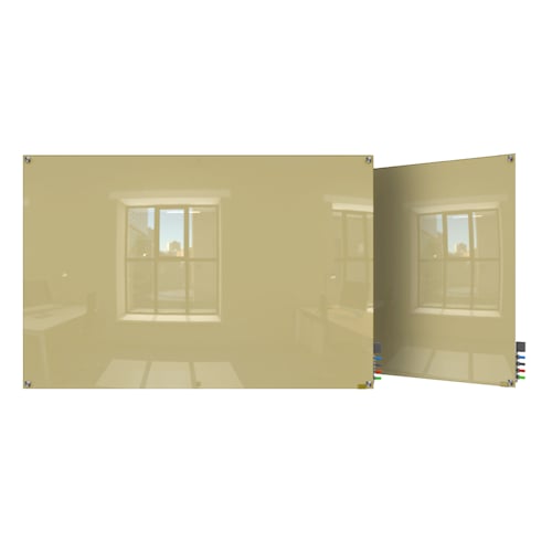 Ghent Beige Harmony Glass Markerboard - Square Corners