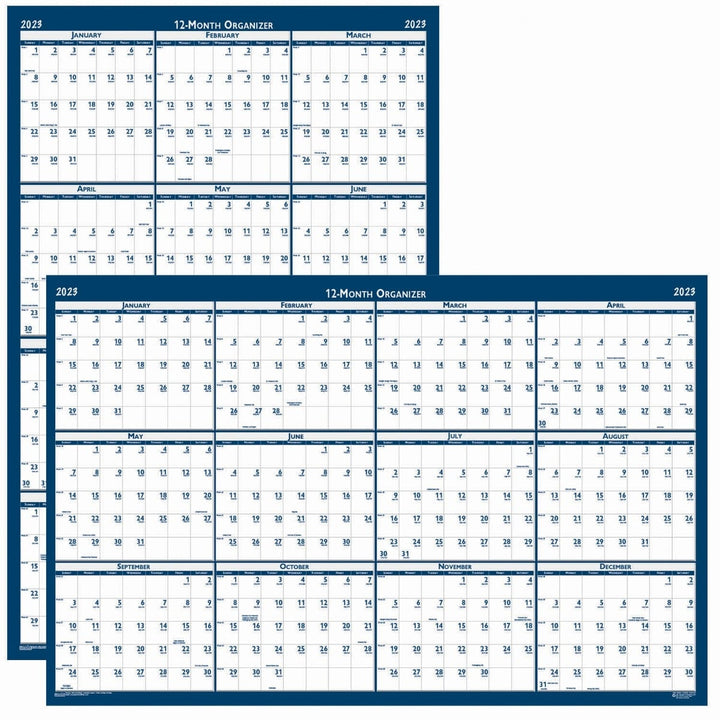 House of Doolittle 24" x 37" Write-on Laminated Calendar Wall Planner 2023