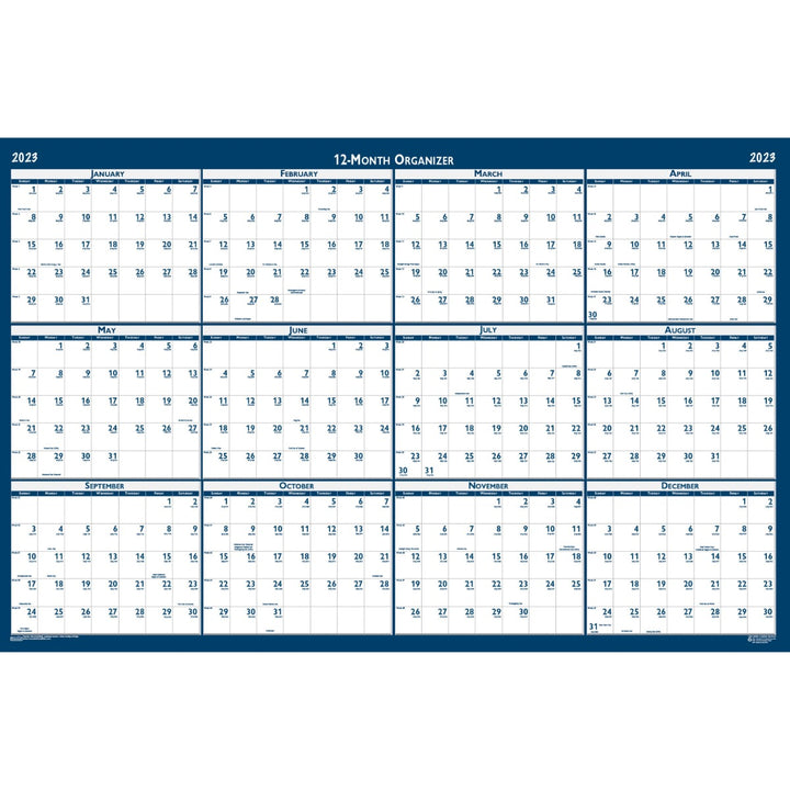 House of Doolittle Write-on Laminated Calendar Wall Planner 2023