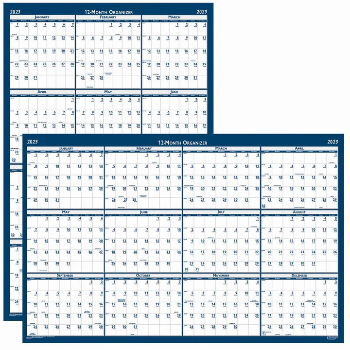 House of Doolittle 33" x 66" Write-on Laminated Calendar Wall Planner 2023