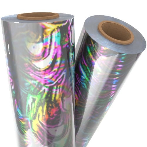Oil Slick Silver Holographic Foil 12